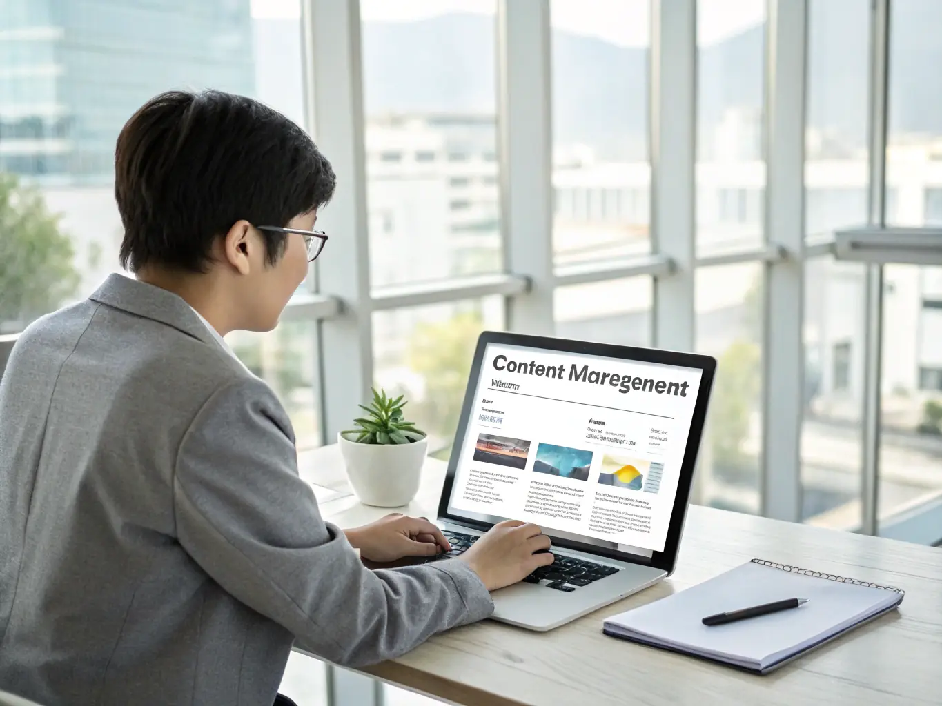 A professional using Found's business banking platform on a laptop, showcasing the platform's user-friendly interface and comprehensive financial management tools.