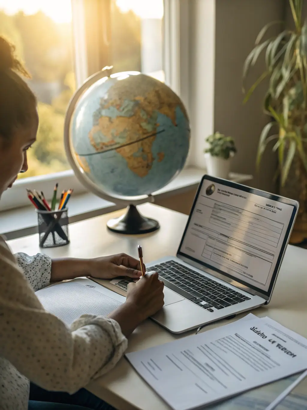 A person using a laptop to apply for a Wamo personal loan, highlighting the ease and speed of the online application process.